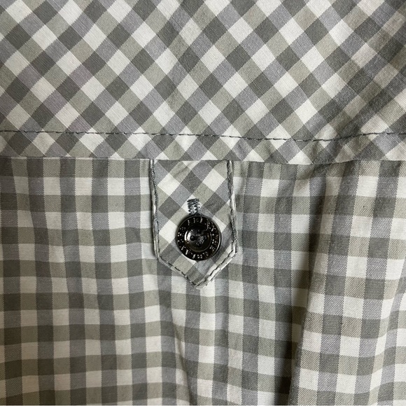 Ablanche Gray/White Plaid Short Sleeve Button Up T-Shirt Men’s Size 2XL - Picture 7 of 8